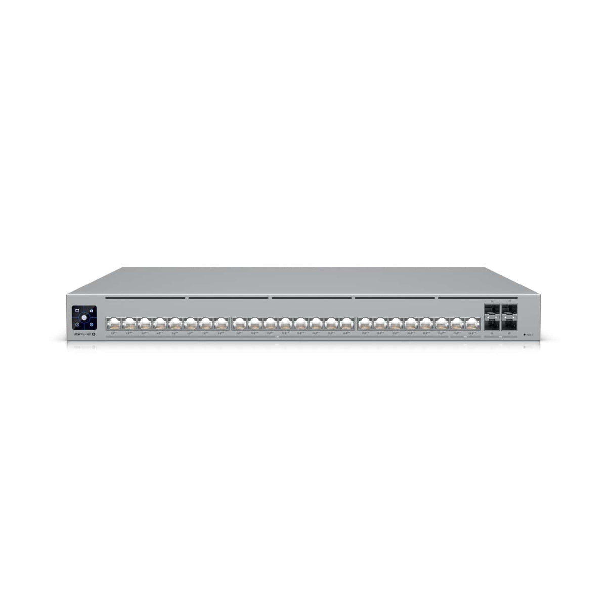 Ubiquiti USW-Pro-HD-24-PoE Ubiquiti Pro HD 24 PoE,Professional-grade, Layer 3 Etherlighting Switch, (2) 10 GbE PoE++, (22) 2.5 GbE PoE++, (4) 10G SFP+ Ports.