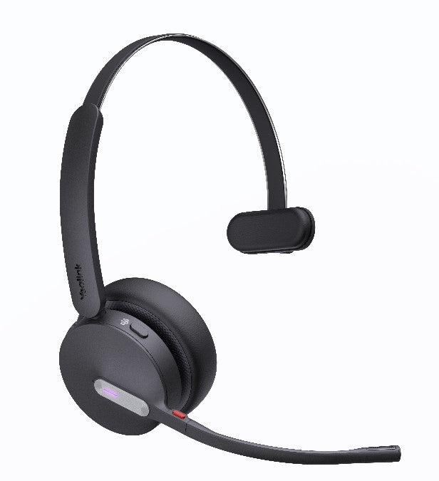 Yealink WH64-H-M-MS Yealink WH64 Hybrid Mono Teams DECT Wireless Headset, DECT & Bluetooth Hybrid Wireless Technology, 3-Mic Noise Cancellation, Teams, Dongle WDD60