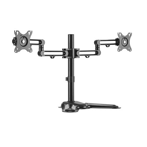 Brateck LDT30-T024 Brateck Dual Free Standing Monitor Premium Articulating Aluminum Monitor Stand Fit Most 17'-32' Monitors Up to 8kg per screen VESA 75x75/100x100