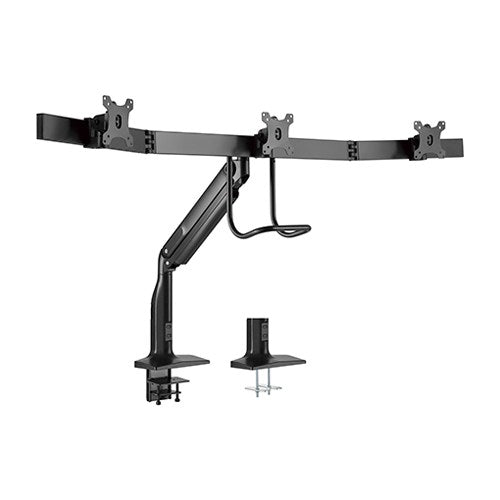 Brateck LDT43-C031 Brateck Triple Monitors Select Gas Spring Aluminum Monitor Armt Fit Most Screen Size 17'-32' up to 6.5kg VESA 75x75/100x100 (LS)