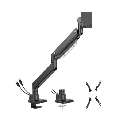 Brateck LDT80-C012UC Brateck LDT80-C012UC Super Heavy-Duty Gas Spring Monitor Arm with USB-A and USB-C Ports For most 17'~57' Monitors, Matte Black(LS)