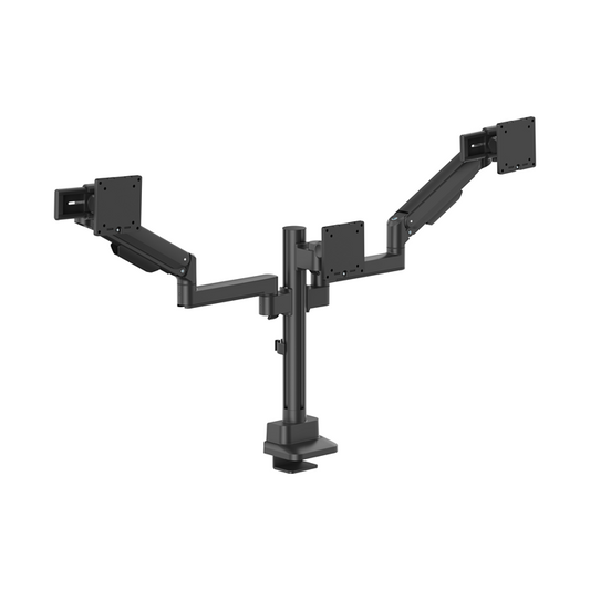 Brateck LDT86S-C034S-BLK Brateck Modular Mechanical Spring Triple Monitor Arm with Sliders 17'-27' Monitor Weight Capacity (per flat screen):11kg, VESA: 75x75,100x100(LS)