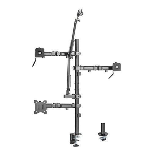 Brateck MDS10-1 Brateck Single-Monitor All-in-One Studio Setup Desktop Mount Fix 17'-32' Up to 9kg, Fit Curved Monitor, 897x120x1000mm (LS)