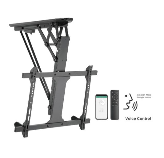Brateck PLB-M0546AI Brateck PLB-M0546AI Smart Flip Down TV Ceiling Mount Powered by TUYA Support most 32' ~ 70' TVs (Black) (LS)