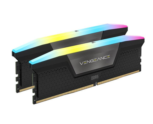 Corsair CMH32GX5M2B5200C40 Corsair Vengeance RGB 32GB (2x16GB) DDR5 UDIMM 5200MHz C40 1.25V Desktop Gaming Memory Black
