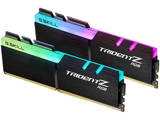 G.SKILL F4-3200C16D-16GTZR G.SKILL F4-3200C16D-16GTZR 16GB (2 x 8GB)/ PC4-25600 / DDR4 3200 Mhz/ Timings 16-18-18-38/ Voltage 1.35V/ Trident Z RGB