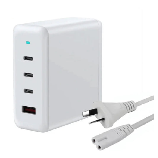 USP 100W four port GaN wall charger in white