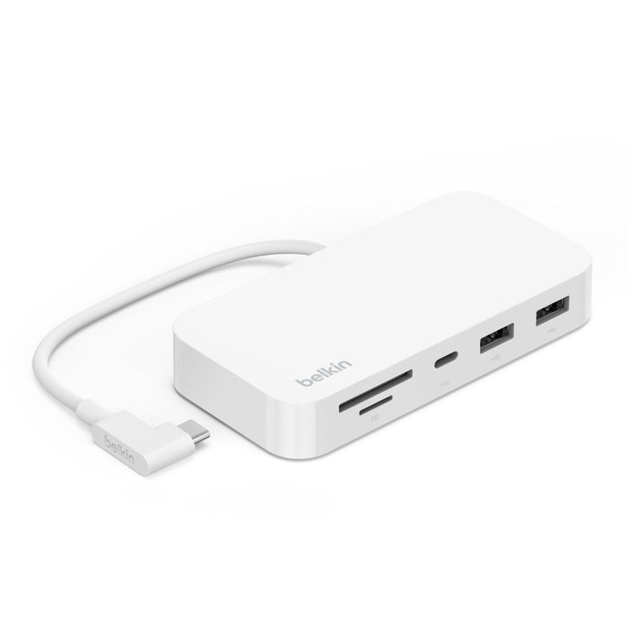 Belkin INC011btWH Belkin Connect USB-C 6-in-1 Multiport Hub with Mount - White (INC011btWH), 10Gbps, 2x USB-A, USB-C, SD 3.0 & MicroSD Card Reader, 2 Years Warranty