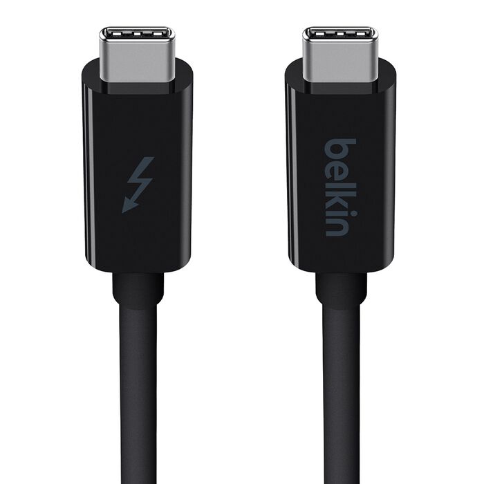 Belkin F2CD081ds1M-BLK Belkin Thunderbolt 3 Cable USB-C to USB-C (1M) - Black (F2CD081ds1M-BLK ), 60W PD, 20Gbps, 4K/Ultra-HD, Thunderbolt Certified, 2 Years Warranty