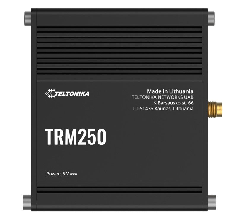 Teltonika TRM250000000 Teltonika TRM250 Industrial Cellular Modem, 4G/LTE (Cat M1), NB-IoT, Small Size, USB Interface for Internet Access, External Antenna, PSU excluded