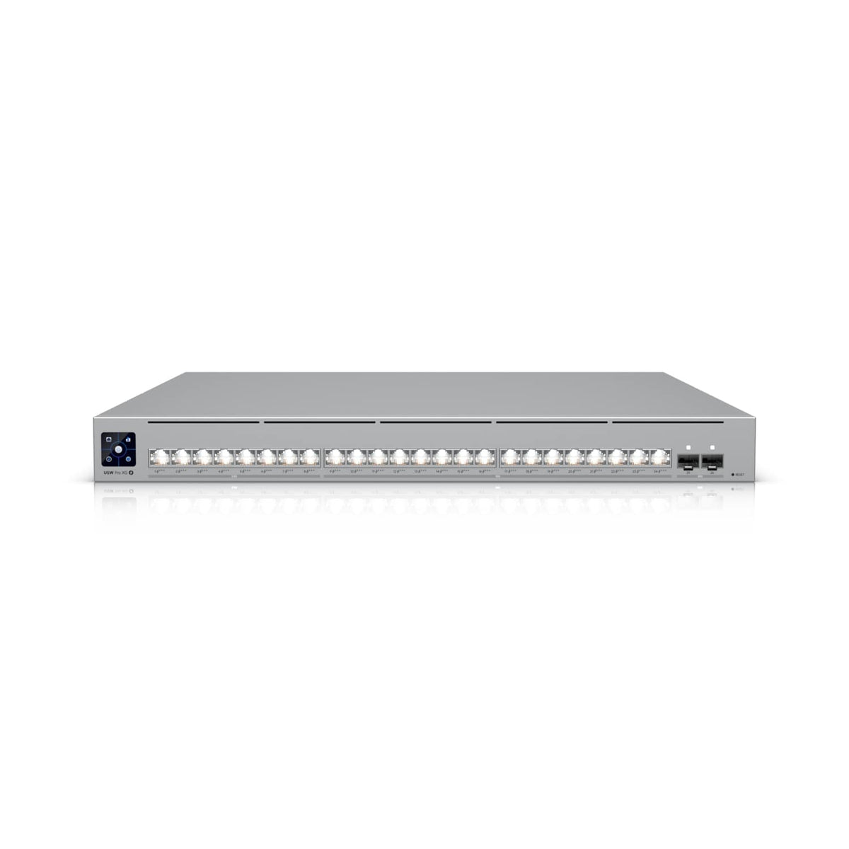 Ubiquiti USW-Pro-XG-24-PoE Ubiquiti Pro XG 24 PoE, Professional-grade, 24-port Layer 3 Etherlighting, PoE+++ Switch,(16) 10 GbE, (8) 2.5 GbE, (2) 25G SFP28 Port