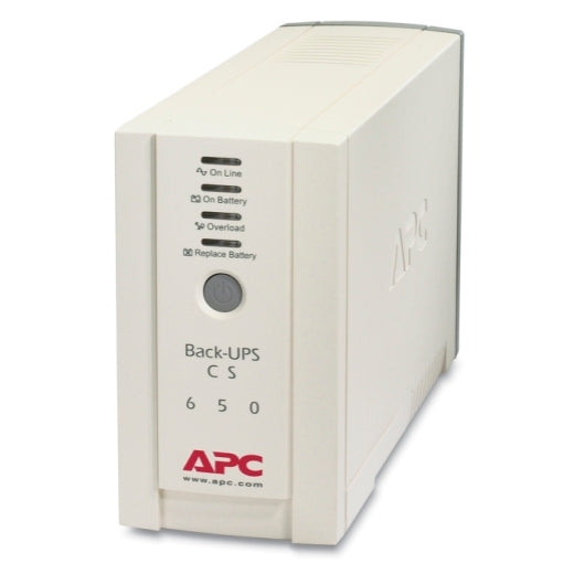 APC BK650-AS APC Back-UPS 650VA/400W Standby UPS, Tower, 230V/10A Input, 4x IEC C13 Outlets, Lead Acid Battery, User Replaceable Battery