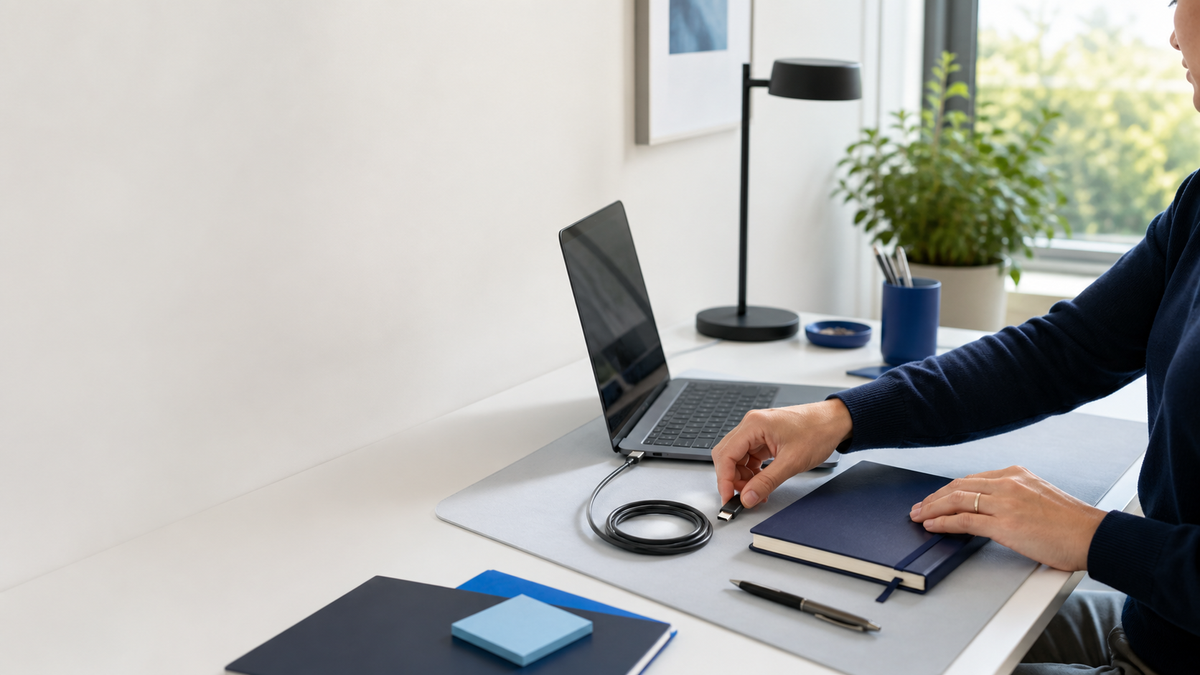 Illustrative Nimbryte home-office setup context; not a product image